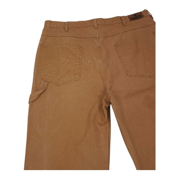 Redhead Mens 40x34 Relaxed Fit Carpenter Work Pants 100% Cotton Brown Tan - Picture 5 of 9